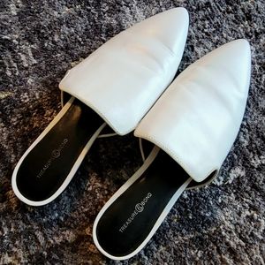 Treasure & Bond White Leather Mules Women's 11